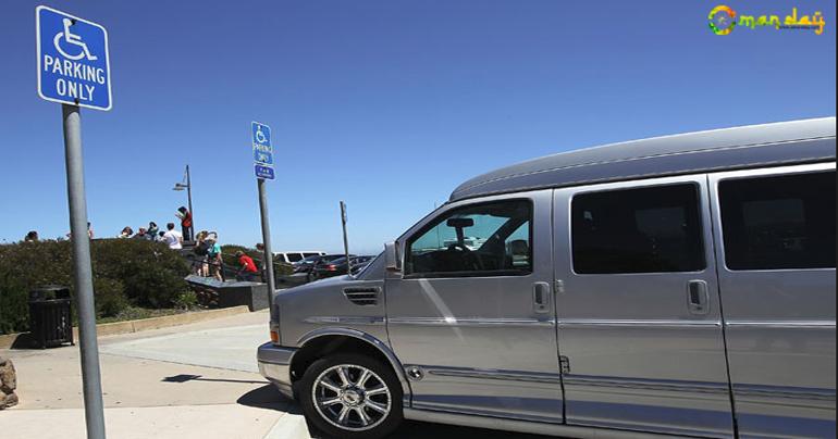 Fine for parking at slots reserved for disabled